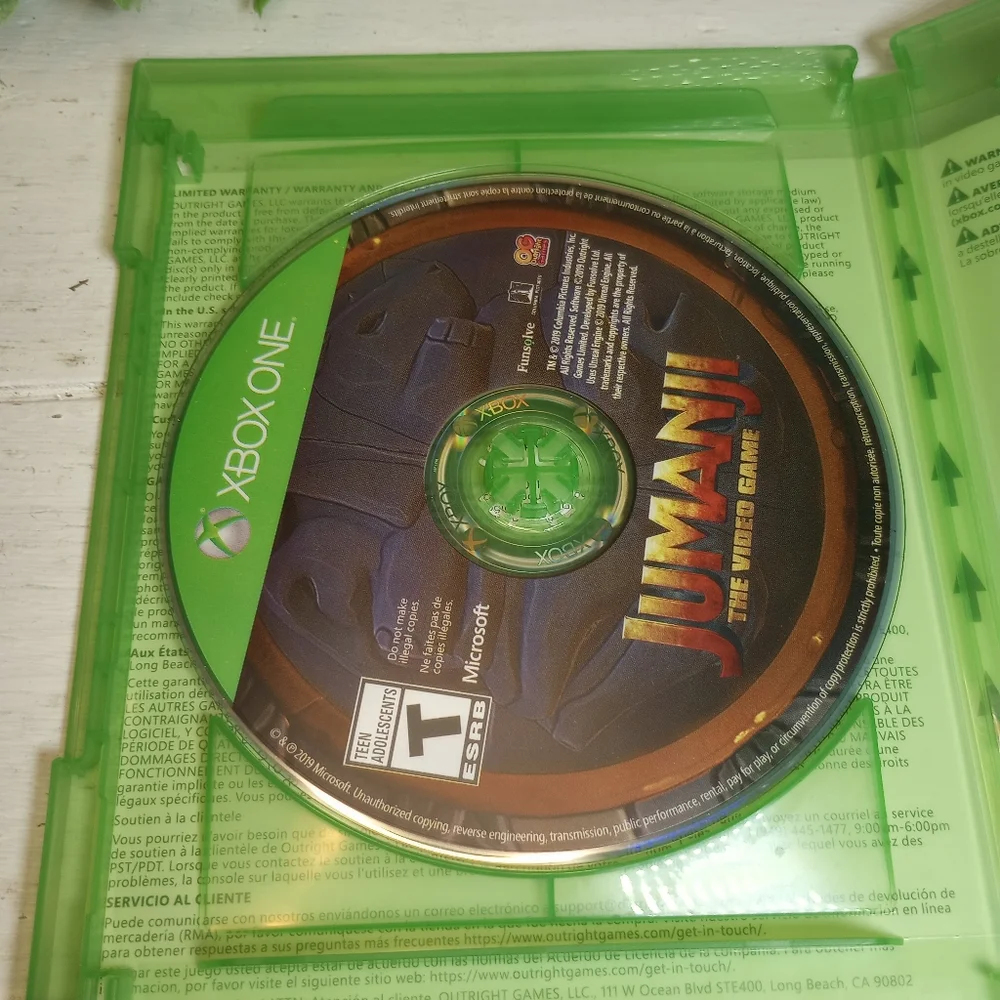 Jumanji: The Video Game Microsoft  Xbox One Gaming Disc  Those Who Seek To Find